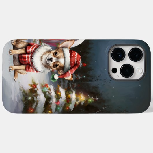 Winter Chihuahua Caravan Kerstavontuur Case-Mate iPhone Case (Achterkant (horizontaal))
