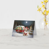 Winter Chihuahua Caravan Kerstavontuur Kaart (Gele Bloem)