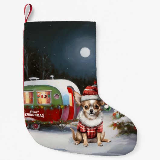 Winter Chihuahua Caravan Kerstavontuur Kleine Kerstsok (Voorkant)