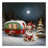 Winter Chihuahua Caravan Kerstavontuur Perfect Poster (Voorkant)