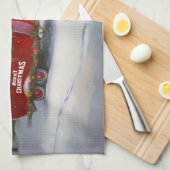 Winter Chihuahua Caravan Kerstavontuur Theedoek (Quarter Fold)