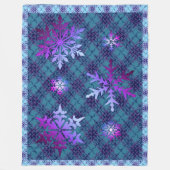 Winter Chill sneeuwvlok Fleece Deken (Voorkant)