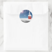 Winter Chimney-kerstseizoen Envelope Stickers (Tas)