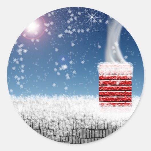 Winter Chimney-kerstseizoen Envelope Stickers (Voorkant)
