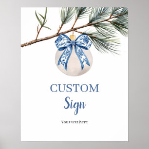 Winter Chinoiserie Boog Aangepast Bord Poster