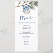 Winter Chinoiserie Boog Bruidsfeest Menu (Voorkant)
