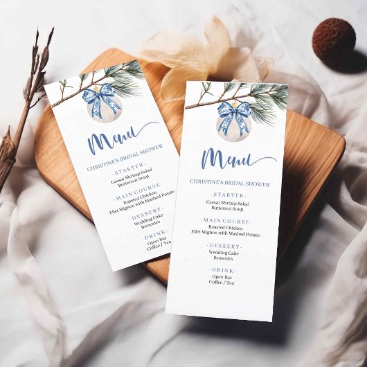 Winter Chinoiserie Boog Bruidsfeest Menu