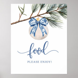 Winter Chinoiserie Boog Eetfeest Bord Poster