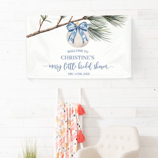 Winter Chinoiserie Boog Kerst Groot Banner (Insitu)