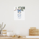 Winter Chinoiserie Boog Liefde is Lief Poster (Keuken)