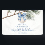 Winter Chinoiserie Bow Christmas Grote Banner<br><div class="desc">Welkom Teken Grote Banner,  Winter Chinoiserie Grote Banner,  Kerst Ornamenten Grote Banner.</div>