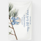 Winter Chinoiserie Bow Christmas Grote Banner (Verticaal)