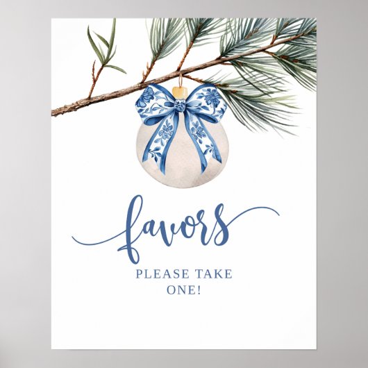 Winter Chinoiserie Bow geeft de voorkeur aan een f Poster (Voorkant)