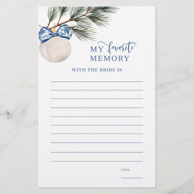 Winter Chinoiserie Bow mijn favoriete geheugenspel (Voorkant)