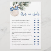 Winter Chinoiserie Bow Over of Under Games Kaart (Voorkant)