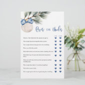 Winter Chinoiserie Bow Over of Under Games Kaart (Staand voorkant)