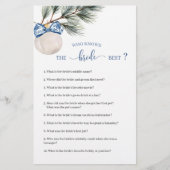 Winter Chinoiserie Bow Wie kent de bruid het beste (Voorkant)