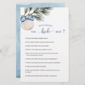 Winter Chinoiserie Bow Wie kent de bruid het beste (Voorkant / Achterkant)