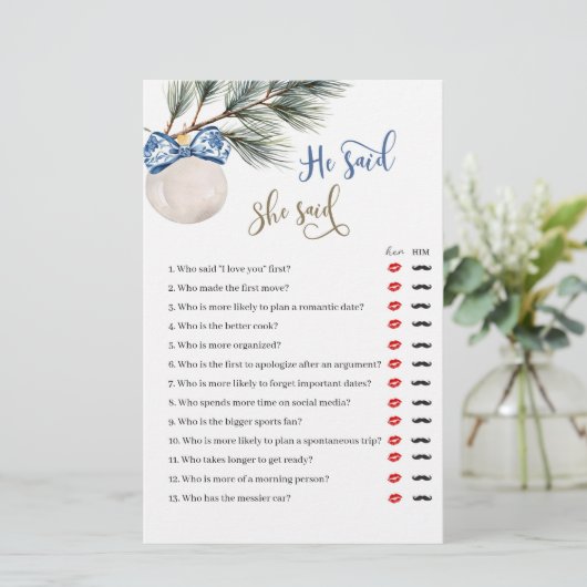 Winter Chinoiserie Bow zei dat ze Game zei (Staand voorkant)