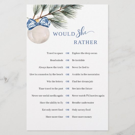 Winter Chinoiserie Bow zou ze liever spel (Voorkant)