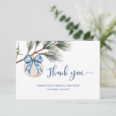 Winter Chinoiserie Lint Kerkaart Bedankkaart (Staand voorkant)