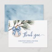 Winter Chinoiserie Lint Kerkaart Bedankkaart (Voorkant / Achterkant)