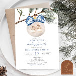 Winter Chinoiserie Merry Little Baby shower Kaart<br><div class="desc">Winter Chinoiserie Merry Little Baby shower</div>