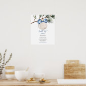 Winter Chinoiserie Trouw niet Bruid Spel Bord Poster (Keuken)