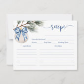 Winter Chinoiserie Vrijgezellenfeest Recept Kaart (Voorkant)