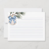 Winter Chinoiserie Vrijgezellenfeest Recept Kaart (Achterkant)