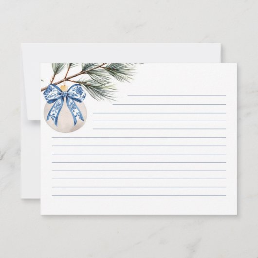 Winter Chinoiserie Vrijgezellenfeest Recept Kaart (Achterkant)