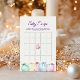 Winter Christmas Baby Bingo Game Kaart