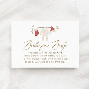 Winter Christmas Baby Kleding Boeken voor Baby Informatiekaartje