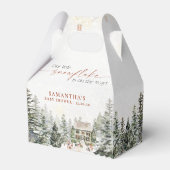 Winter Christmas Baby shower Favoriet Box Bedankdoosjes (Achterkant)