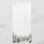 Winter Christmas Baby shower Flat Menu (Achterkant)