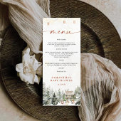 Winter Christmas Baby shower Flat Menu