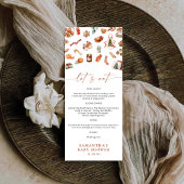 Winter Christmas Baby shower Flat Menu