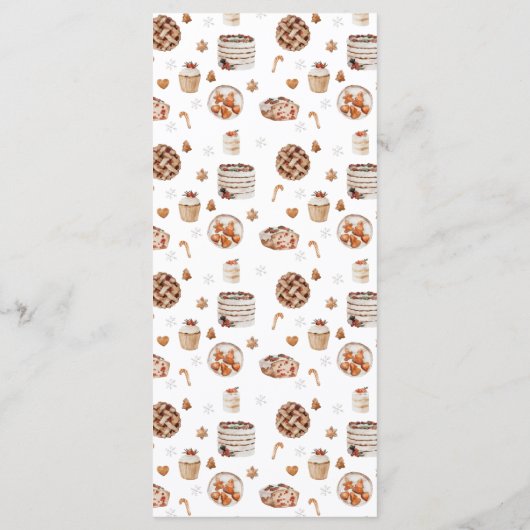 Winter Christmas Baby shower Flat Menu (Achterkant)