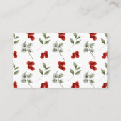 Winter Christmas Baby shower Luier Raffle Ticket Informatiekaartje (Achterkant)