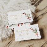 Winter Christmas Baby shower Luier Raffle Ticket Informatiekaartje<br><div class="desc">Voeg wat feestelijk plezier toe aan je baby shower met ons Winter Christmas Girl Diaper Raffle Ticket, met hulst- en wintergroen. Deze charmante kaart is perfect voor het aanmoedigen van gasten om luiers mee te nemen en deel te nemen aan een heerlijke verloting met een vakantiethema, waardoor een vleugje seizoensgebonden...</div>