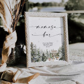 Winter Christmas Baby shower Momosa Bar Sign Reclamebord Met Voetstuk