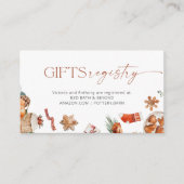 Winter Christmas Baby shower Registry Informatiekaartje (Voorkant)