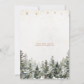 Winter Christmas Baby shower Uitnodiging (Achterkant)