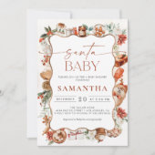 Winter Christmas Baby shower Uitnodiging (Voorkant)