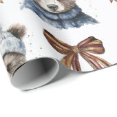 Winter Christmas Beer Wrapping Paper Cadeaupapier (Rol Hoek)