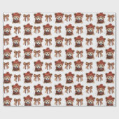 Winter Christmas Beer Wrapping Paper Cadeaupapier (Vlak)