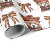 Winter Christmas Beer Wrapping Paper Cadeaupapier (Rol Hoek)