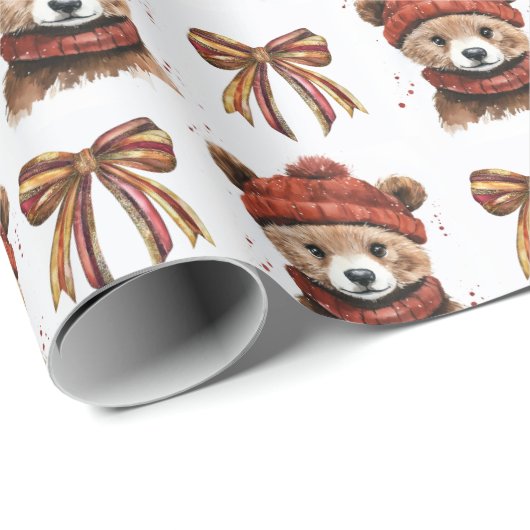 Winter Christmas Beer Wrapping Paper Cadeaupapier (Rol Hoek)
