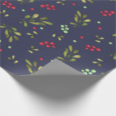 Winter Christmas berries Cadeaupapier (Hoek)
