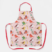 Winter Christmas Birds Mom Apron Schort (Voorkant)